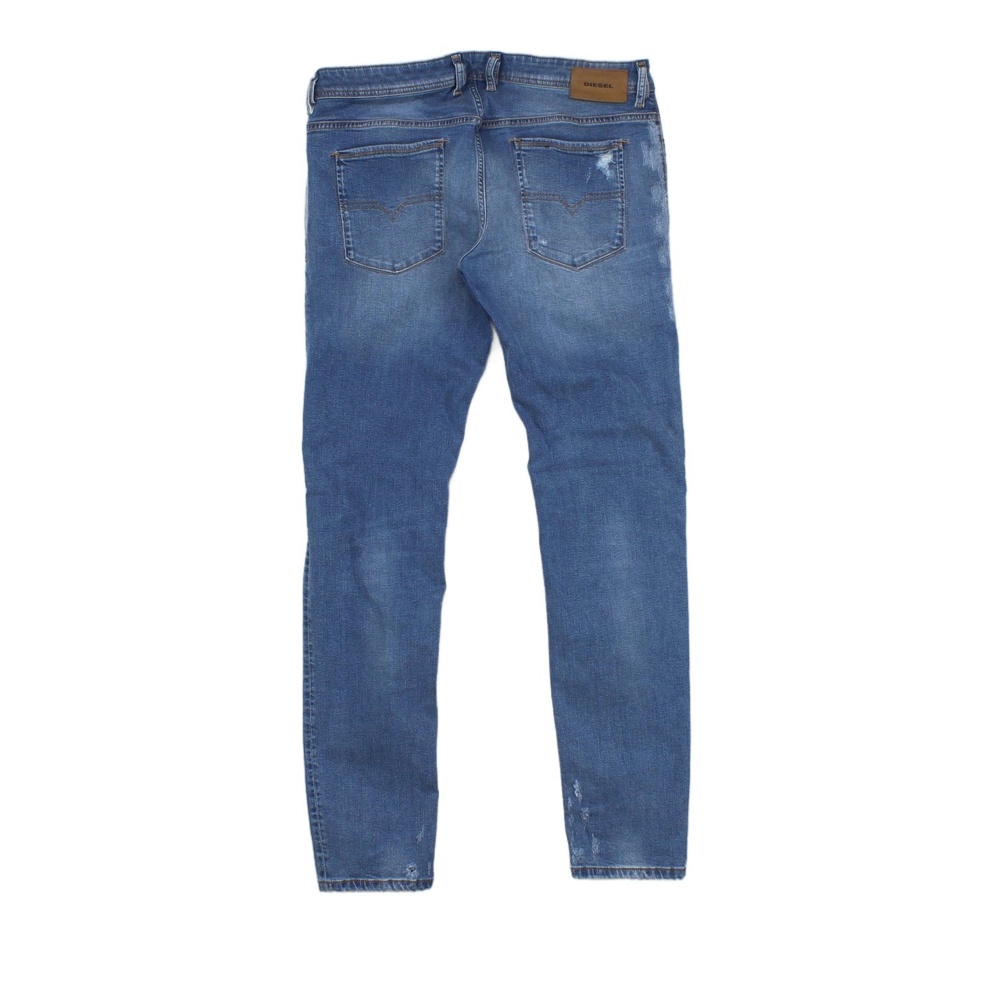 Mens Sleenker Jeans Slim Skinny Distressed Stretch