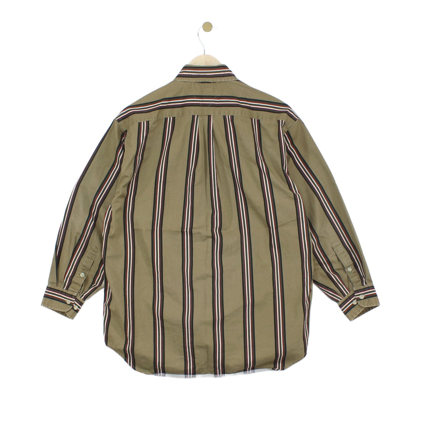 Mens Striped Shirt Button Up Long Sleeve