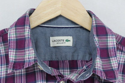 Mens Plaid Shirt Button Up Check