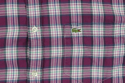 Mens Plaid Shirt Button Up Check