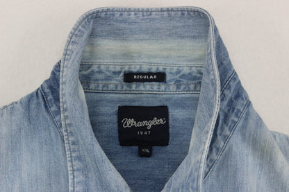 Mens Denim Shirt Western Snap