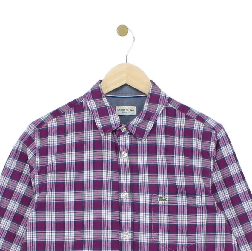 Mens Plaid Shirt Button Up Check