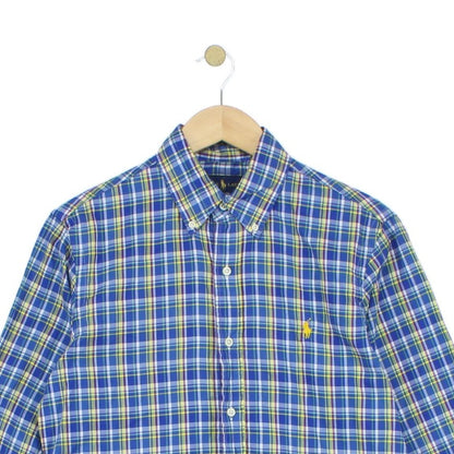 Mens Plaid Shirt Button Up Check