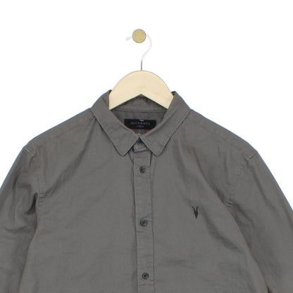 Mens Shirt Button Up Collared Short Sleeve