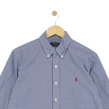 Mens Check Shirt Button Down Long Sleeve Cotton
