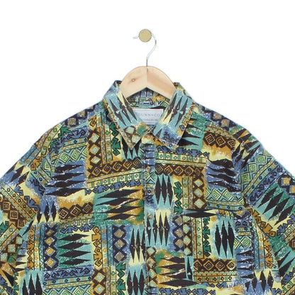 Mens Abstract Shirt Short Sleeve