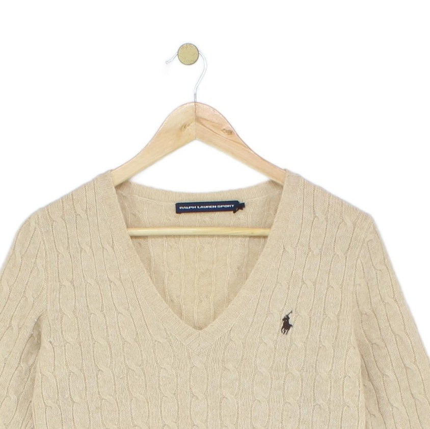 Womens V-Neck Jumper Knit Lambswool