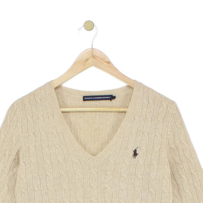 Womens V-Neck Jumper Knit Lambswool