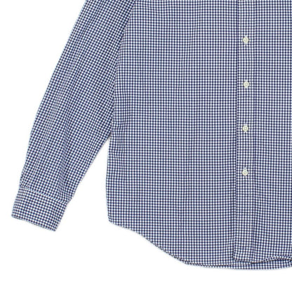 Mens Check Shirt Button Down Long Sleeve Cotton