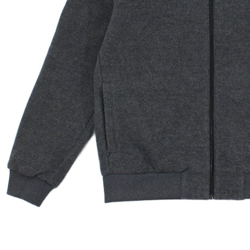 Mens Jacket Full Zip Embroidered Logo Wool Blend