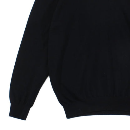 Mens V-Neck Jumper Ribbed Knit Long Sleeve