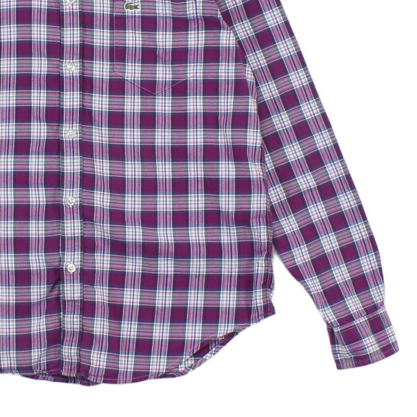 Mens Plaid Shirt Button Up Check