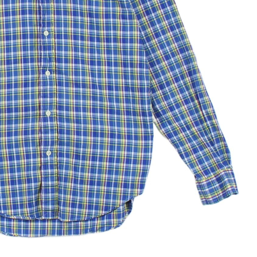 Mens Plaid Shirt Button Up Check