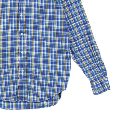 Mens Plaid Shirt Button Up Check