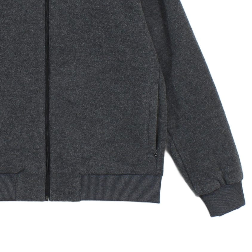 Mens Jacket Full Zip Embroidered Logo Wool Blend