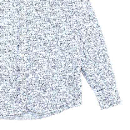 Mens Patterned Shirt Stretch Slim Fit Long Sleeve