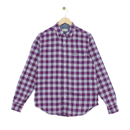 Mens Plaid Shirt Button Up Check