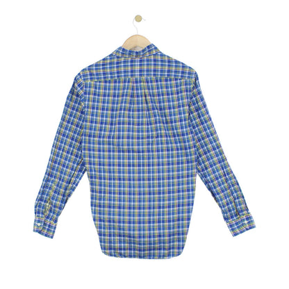 Mens Plaid Shirt Button Up Check