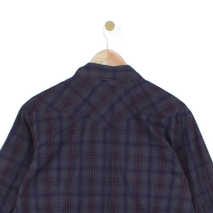 Mens Plaid Shirt Long Sleeve Snap