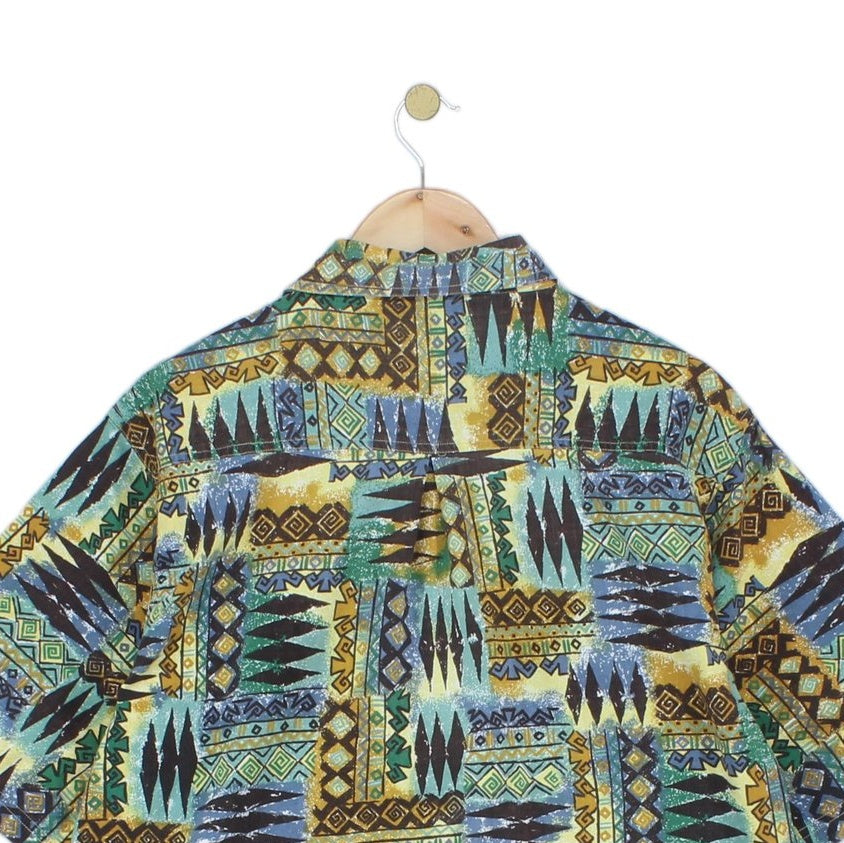 Mens Abstract Shirt Short Sleeve