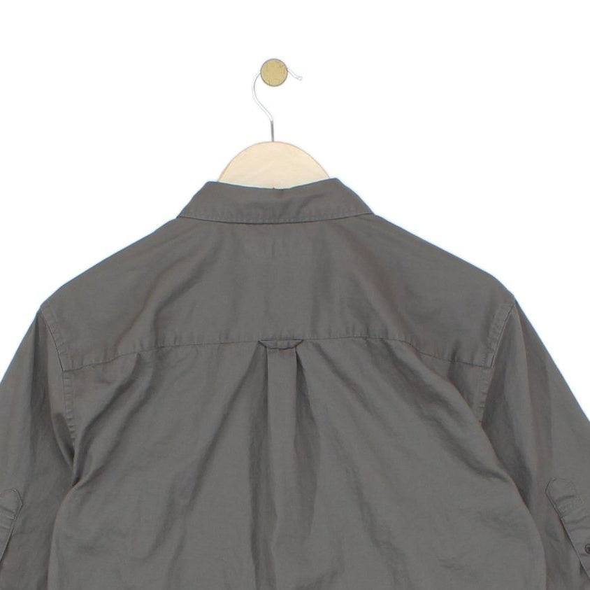 Mens Shirt Button Up Collared Short Sleeve