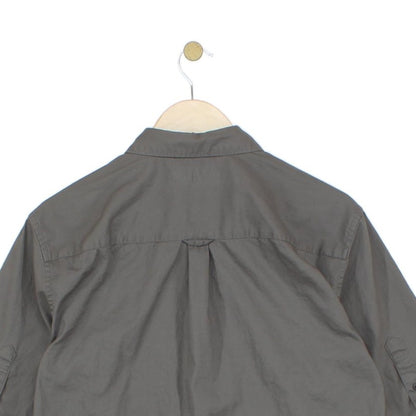 Mens Shirt Button Up Collared Short Sleeve