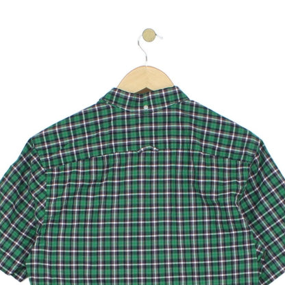 Mens Plaid Shirt Button Up Short Sleeve