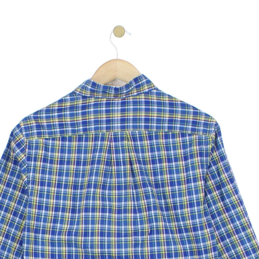 Mens Plaid Shirt Button Up Check