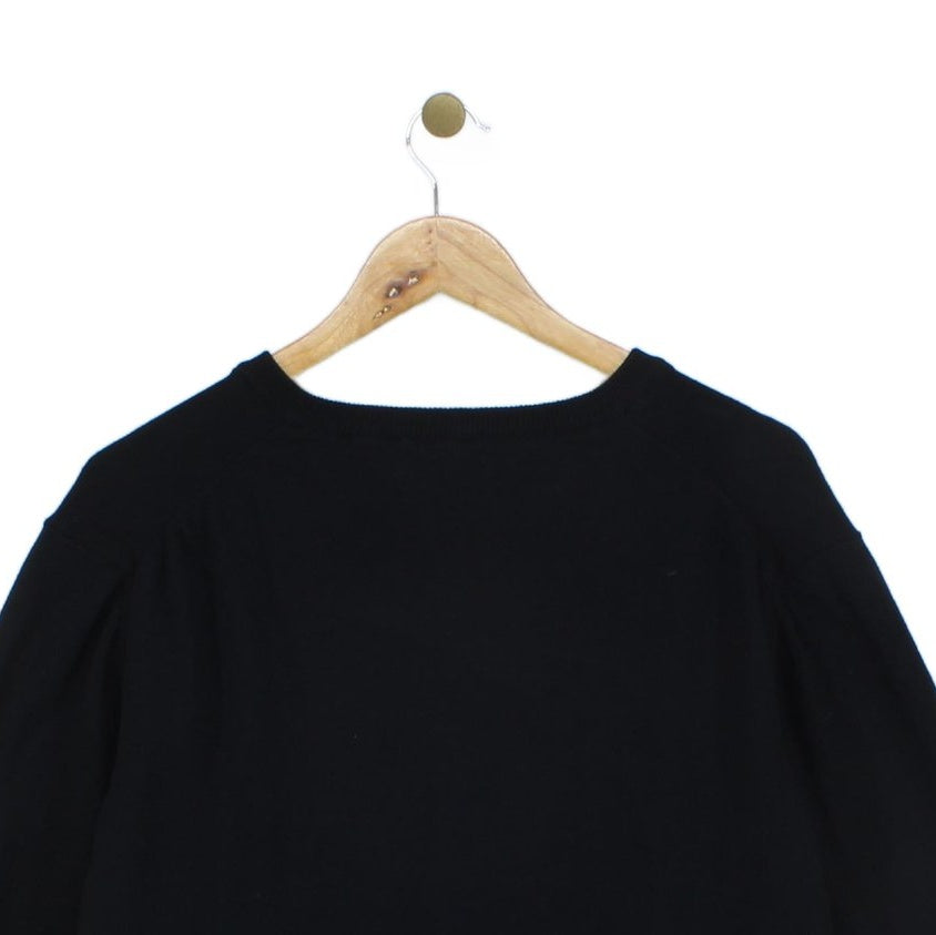 Mens V-Neck Jumper Ribbed Knit Long Sleeve