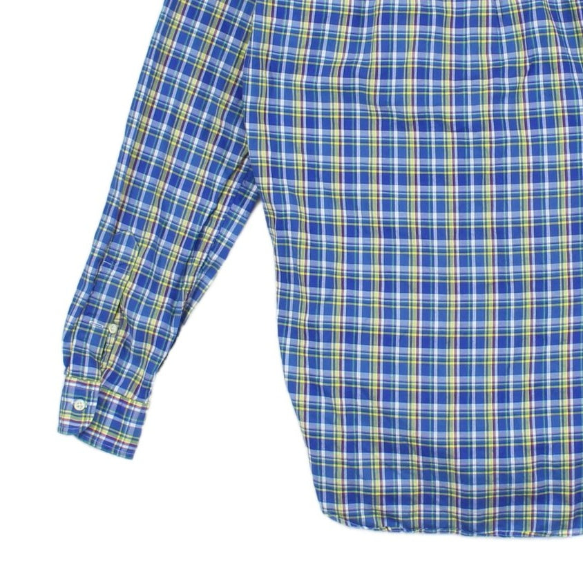 Mens Plaid Shirt Button Up Check