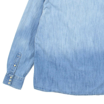 Mens Denim Shirt Western Snap