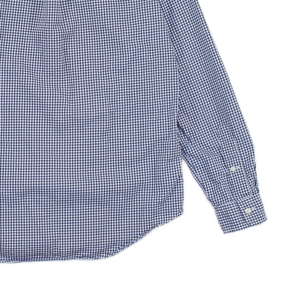 Mens Check Shirt Button Down Long Sleeve Cotton