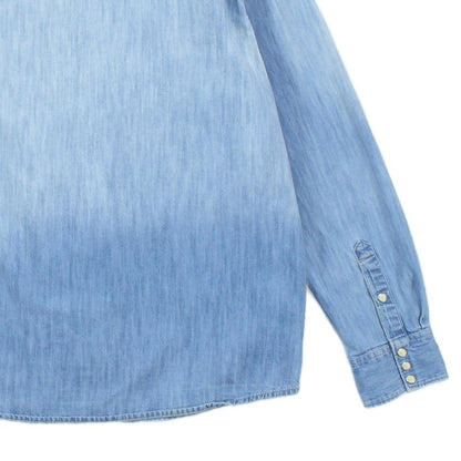 Mens Denim Shirt Western Snap