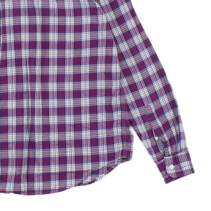 Mens Plaid Shirt Button Up Check