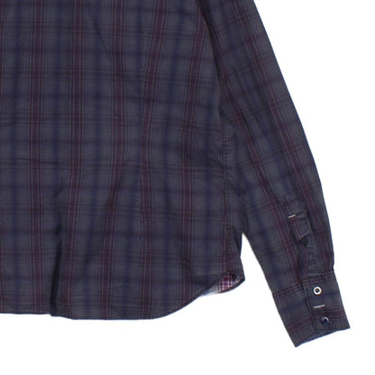 Mens Plaid Shirt Long Sleeve Snap