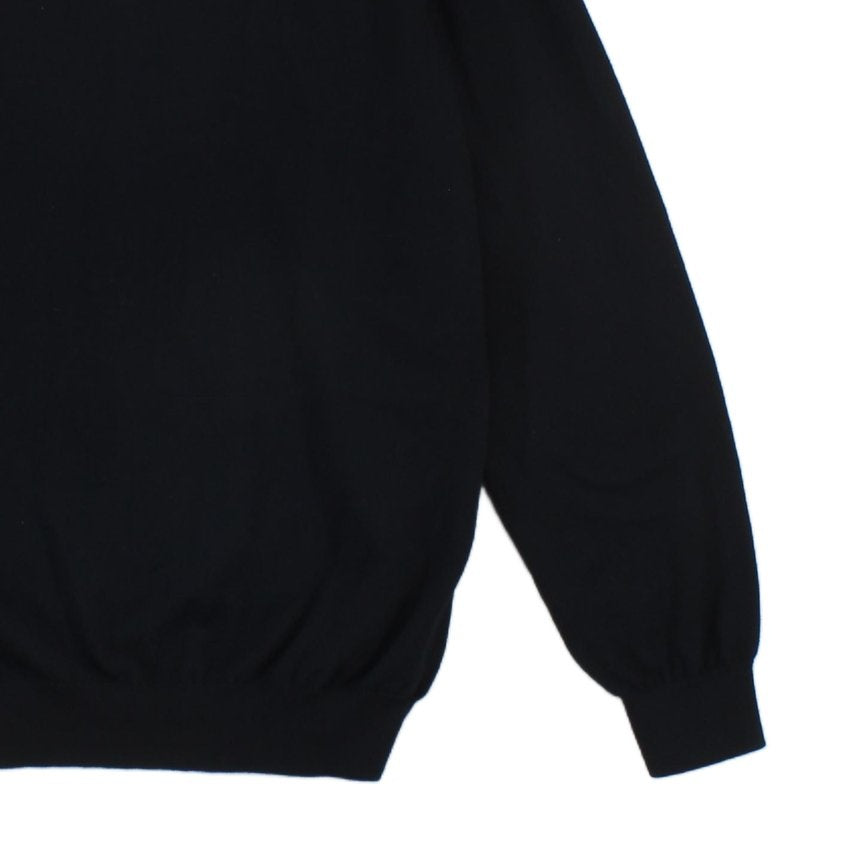 Mens V-Neck Jumper Ribbed Knit Long Sleeve
