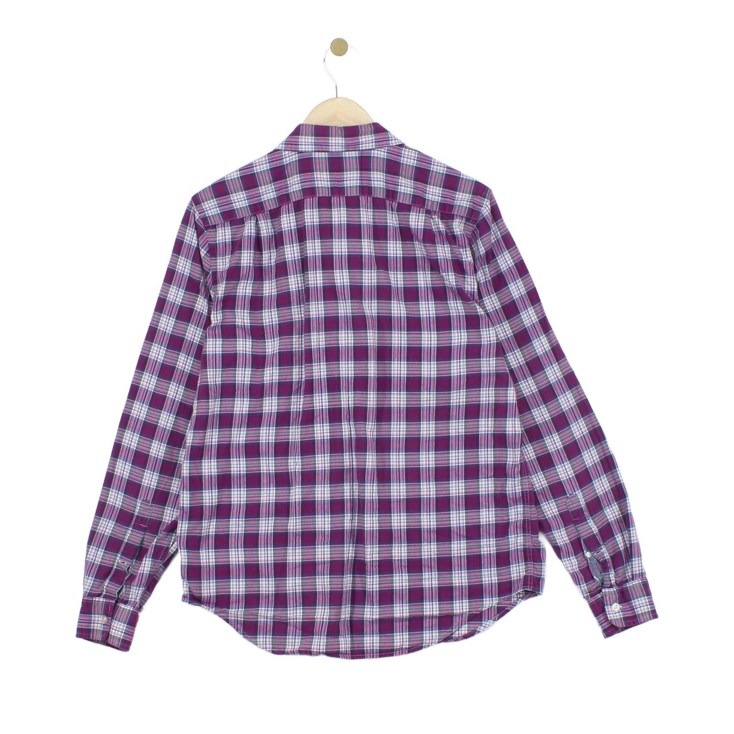 Mens Plaid Shirt Button Up Check