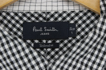 Mens Check Shirt Long Sleeve Tailored Fit