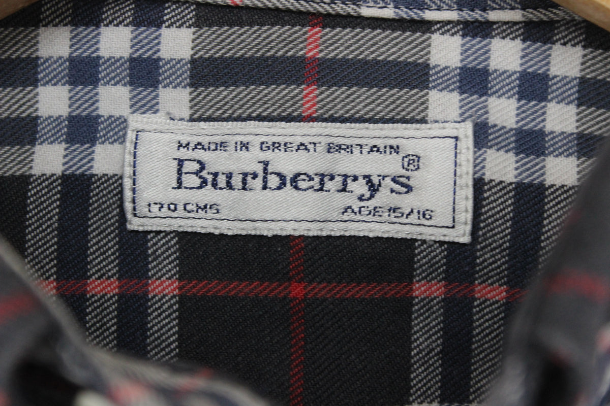 Boys Check Shirt Uk Made Button Up