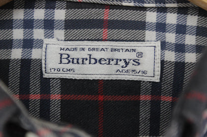 Boys Check Shirt Uk Made Button Up