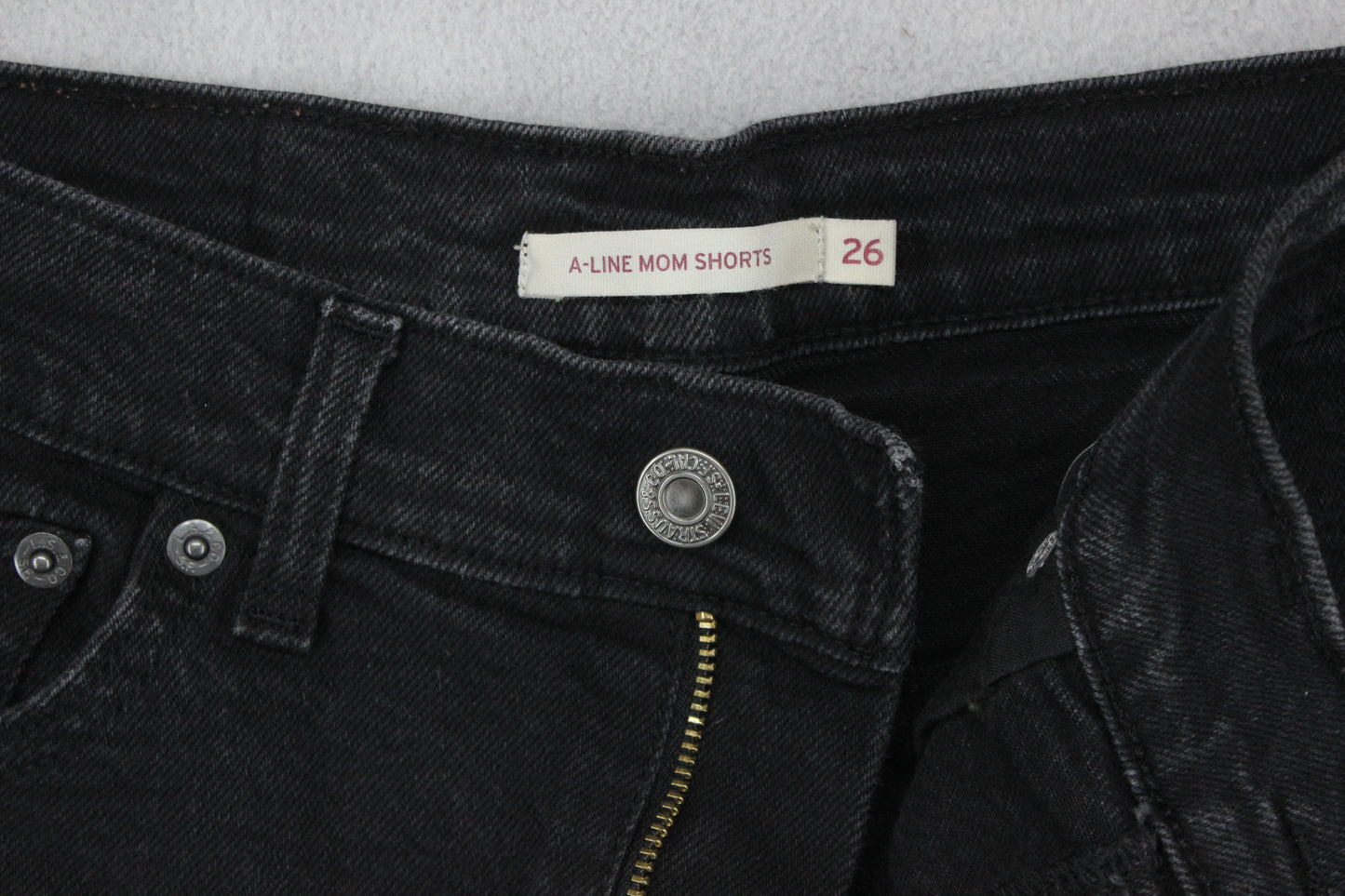 Womens Denim Shorts A-Line Mom