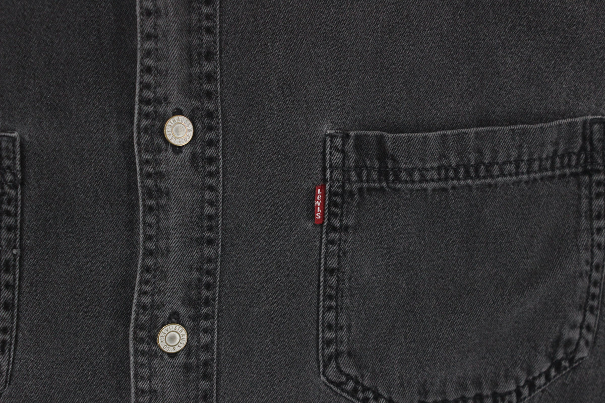 Mens Denim Shirt Long Sleeve Oversized