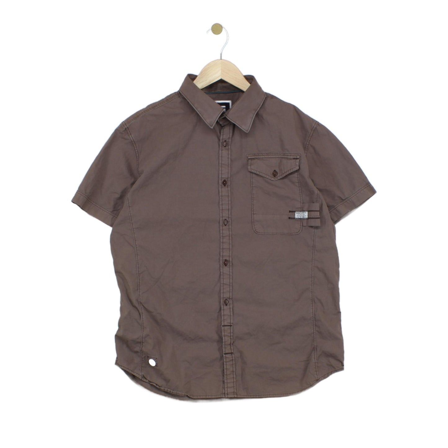 Mens Shirt Casual Short Sleeve Button Up Summer