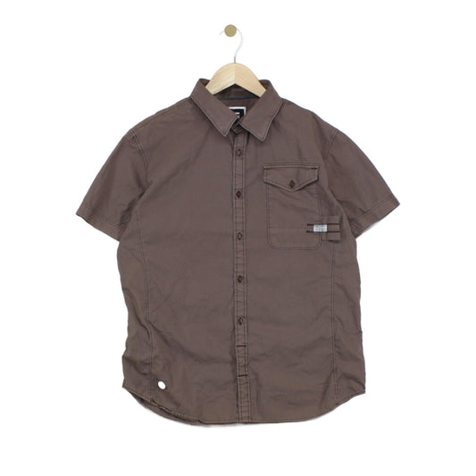 Mens Shirt Casual Short Sleeve Button Up Summer