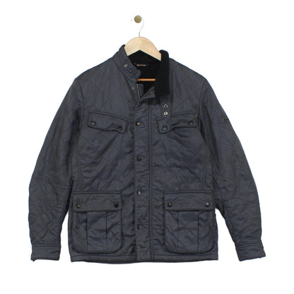 Mens Quilted Jacket Full Zip Outdoor