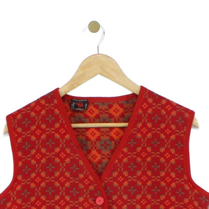 Womens Wool Waistcoat Uk Made Button Up