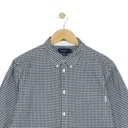 Mens Check Shirt Long Sleeve Tailored Fit