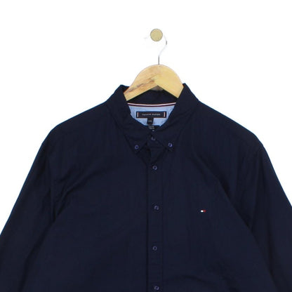 Mens Shirt Slim Fit Stretch Button Down