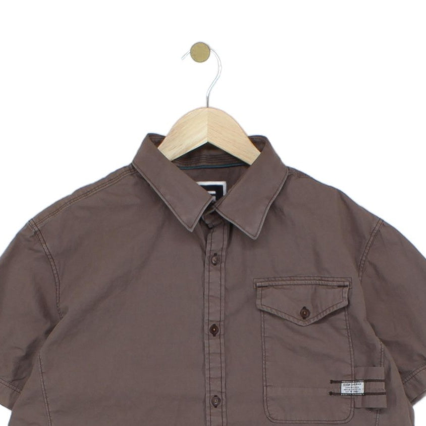 Mens Shirt Casual Short Sleeve Button Up Summer