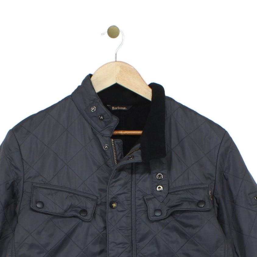 Mens Quilted Jacket Full Zip Outdoor